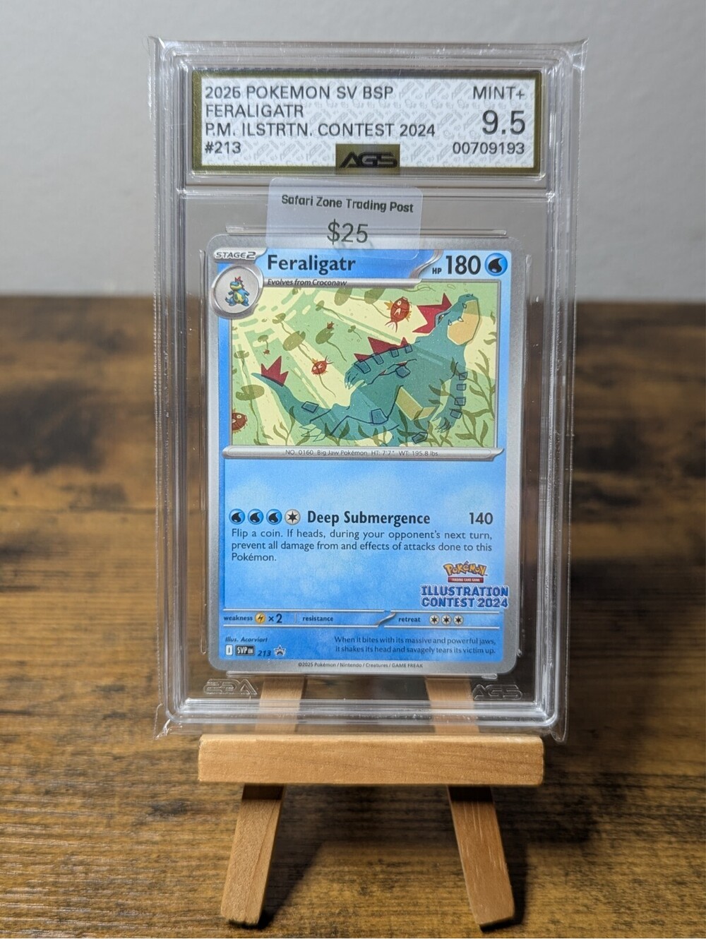 Feraligatr 2026 Pokemon SV BSP P.M. Illustration Contest 2024 #213 MINT+ AGS 9.5